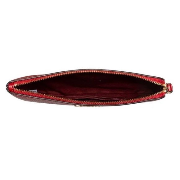 NWT Genuine Leather Coach Wristlet in Red Signature Style - Picture 7 of 10